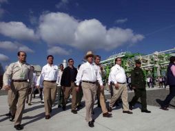 Felipe Calderón, acompañado del gobernador Javier Duarte de Ochoa, inauguró la Planta Criogénica de Poza Rica.  NTX  /