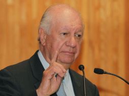 El ex presidente chileno, Ricardo Lagos, en su discurso ofrecido en el Paraninfo de la Universidad de Guadalajara.  /