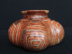 Dentro de las piezas más destacadas se encuentran esta olla de barro fitomorfa. NTX  /