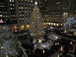 Esta fue la octogésima ceremonia de encendido del árbol. AP  /