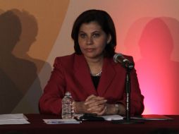 La titular de la Secretaría del Trabajo y Previsión Social, Rosalinda Vélez Juárez, afirma que dejan la institución en ''orden''. NTX  /