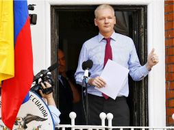 Julián Assange, asilado en la sede diplomática de Ecuador en Londres. EFE  /