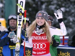 la bella esquiadora conquista esta fase de la Copa del Mundo. AP  /