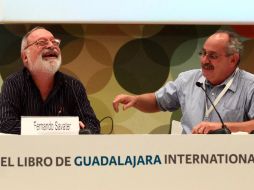 Fernando Savater y Benito Taibo protagonizaron una caótica charla en el marco de la FIL.  /