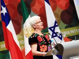 La FIL se despidió de Chile y dio la bienvenida a Israel. En la imagen Rodica Radian Gordon, embajadora de Israel en México.  /