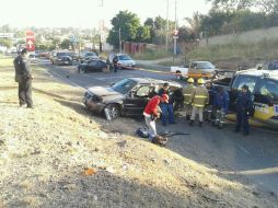 Los dos conductores escaparon de la zona del accidente, sin embargo, se desconoce si iban heridos.  /