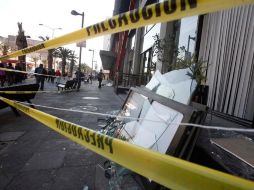 Fachadas de inmuebles fueron dañados por los hechos de violencia. EL UNIVERSAL  /