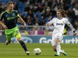 El croata Luka Modric fue el autor de dos acciones brillantes que acabaron en gol. EFE  /
