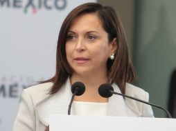 Cristina Díaz rinde protesta como presidenta del PRI. ARCHIVO  /