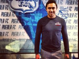 El jugador se reportó ayer al campamento poblano. Imagen de @Pueblafcoficial. ESPECIAL  /