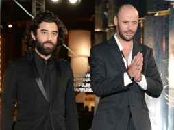 Los actores Ali Suliman (d) y Karim Salehasisten a la proyección de la película The Attack en el doceava edición del festival. EFE  /