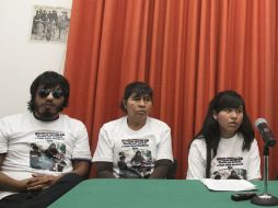 De izq a der: Juan Uriel Sandoval, María Leonor Díaz y Joselín Sandoval, afectados en disturbios ocurridos en Ciudad de México. EFE  /