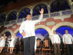 El nuevo alcalde de Mérida, Renán Barrera rindió protesta en las instalaciones del Palacio Municipal el pasado 1 de septiembre. NOTIMEX  /