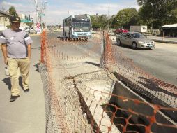 Las obras de ampliación están detenidas en la Avenida Aviación, del municipio de Zapopan.  /