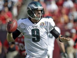 Nick Foles fue la estrella de la ofensiva de las Águilas. AP  /