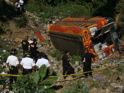 El autobús iba de Antigua Guatemala a Chimaltenango. AFP  /