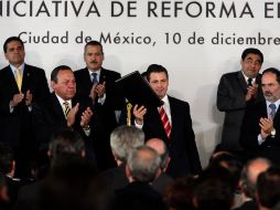 El Presidente Enrique Peña Nieto asegura que la base para transformar al país es la educación. EL UNIVERSAL  /