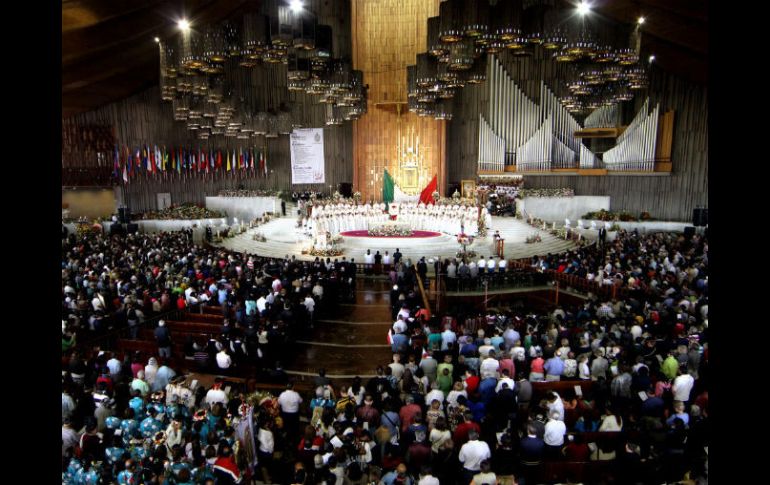 Aspecto de la Misa de las Rosas en la Basílica de Guadalupe. NTX  /