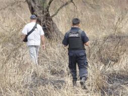 En un segunfo hecho fue encontrado el esqueleto de una persona en un predio denominado La Purísima del municipio de Tlajomulco.  /