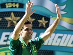 El futbolista michoacano, Rafael Márquez, agradeció al apoyo del León. EFE  /