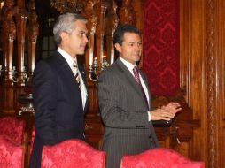 Peña recibió a Mancera en Palacio Nacional. NTX  /