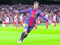Lionel Messi ahora rompió el récord de más goles anotados en la primera ronda de la Liga Española, con 25 tantos. REUTERS  /