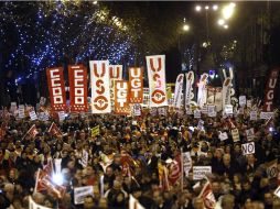 En un clima de creciente descontento social, las manifestaciones se multiplican en España. EFE  /
