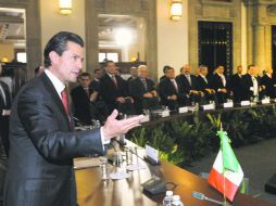 Golpe de timón. Enrique Peña Nieto apuesta por combatir los delitos de alto impacto y no a los cárteles. EFE  /