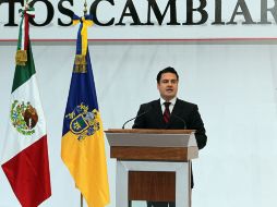 El Gobernador electo Aristóteles Sandoval durante la presentación de su equipo de transición.  /