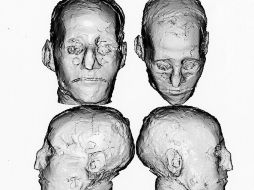 Imagen facilitada por el Ministerio de Estado para las Antigüedades de Egipto que muestra una reconstrucción del cráneo Ramses III. EFE  /