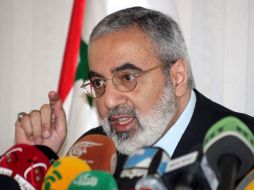 Ministro de información Omran al Zubi habla durante la conferencia de prensa en Damasco. EFE  /