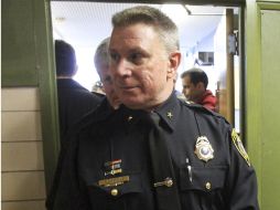 El jefe de la policía de Webster, Gerald Pickering informó a la prensa. AFP  /