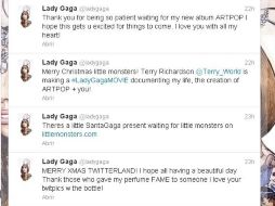 Gaga aprovechó para agradecerle públicamente a Richardson por ser parte del proyecto. ESPECIAL  /