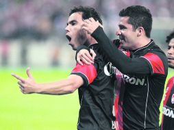 El primero. Bravo anotó el primer gol del Atlas en el juego, por la vía penal, que fue el 1-1 parcial en el encuentro.  /