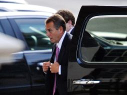 El presidente republicano de la Cámara de representantes John Boehner, a su llegada a la Casa Blanca. AFP  /