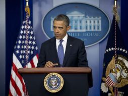 Obama se dijo optimista sobre las negociaciones, una conferencia de prensa en la Casa Blanca, realizada el día de ayer. ZUMAPRESS  /