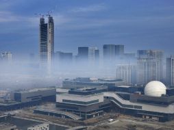Construcción de un rascacielos en la provincia china de Zhejiang. AFP  /