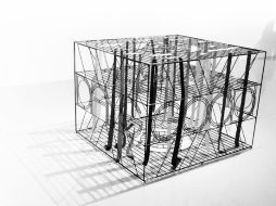 ''Materia Oscura'', de Daniel Guzmán, mostró dibujos, videos, instalaciones y esculturas hechas con materiales no convencionales. EL INFORMADOR /