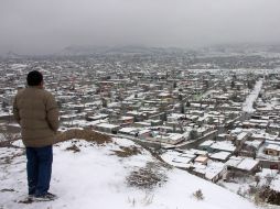 Una intensa nevada consecuencia del frente frío número 19 se registró este jueves en Ciudad Juárez, Chihuahua. EL UNIVERSAL  /