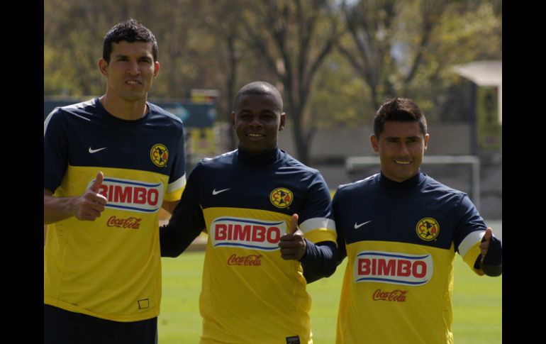 'Maza' Rodríguez, Narciso Mena y Osvaldo Martínez fueron presentados en Coapa. MEXSPORT  /