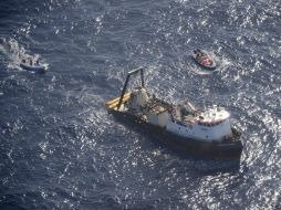 La embarcación y sus ocupantes rescatados fueron llevados a Cartagena, Colombia. ARCHIVO /