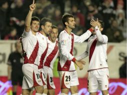 Francisco Medina ''Piti'' anotó un doblete para la victoria del Rayo Vallecano. EFE /