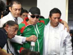 El medallista olímpico Noe Hernández es dado de alta de la Clínica de Neurotraumatología en la Ciudad de México. SUN /