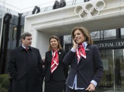 Ana Botella (d), Lucía Figar (c) y Miguel Cardenal (i) durante la presentación de la candidatura de Madrid 2020 para organizar los JO. EFE /