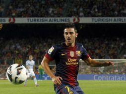 David Villa, el delantero del Barcelona, será baja ante el Málaga. ARCHIVO /