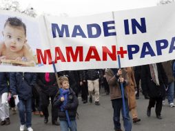 Aseguran la manifestación no es homófoba sino que defiende los derechos de los niños. AFP /