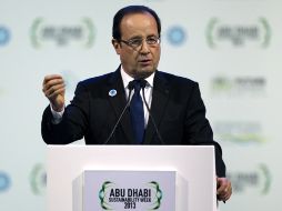 Hollande había anunciado en Abu Dhabi que el contingente militar francés en Malí era de 750 soldados y subiría a dos mil 500. EFE /