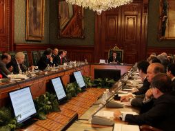 Peña Nieto se reunió hoy con su gabinete en Palacio Nacional. NTX /