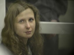 Maria Alyokhina cumple una condena de dos años de prisión por protestar contra el presidente Vladimir Putin. AP /