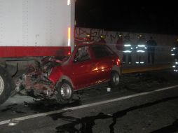 En el sitio fue localizada una huella de frenado, de aproximadamente 20 metros.  /